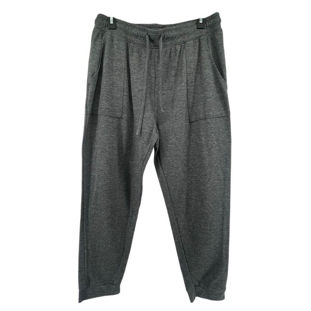 Cuddl Duds Adult Unisex Gray Cargo Pocket Soft Knit Drawstring Joggers Large